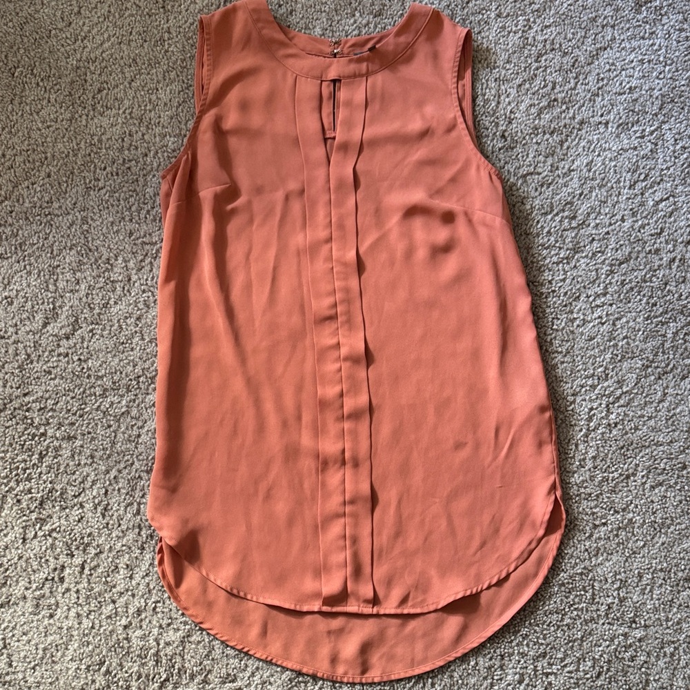 Vince Camuto Sleeveless Tank Top in Warm Orange